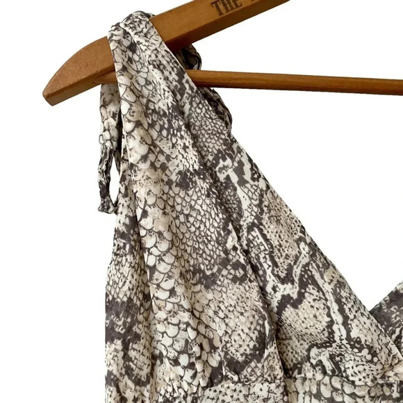 Reformation Python Snake Venezia Midi Dress Size 4 - Picture 5 of 15